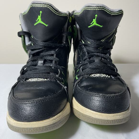 2013 Nike Air Jordan SC-1 Black/Neon Green Youth Shoes Size 3Y - Picture 7 of 8